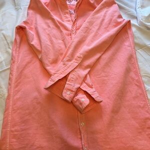 Frank & Eileen - Mary Shirt Dress Tunic - Size XS sunset bright pink- distressed